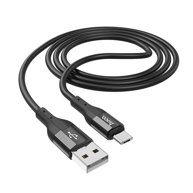Кабель Hoco Micro USB Creator silicone charging data cablex72 1 м Черный - фото 4 Кабель Hoco Micro USB Creator silicone charging data cablex72 1 м Черный - фото 4