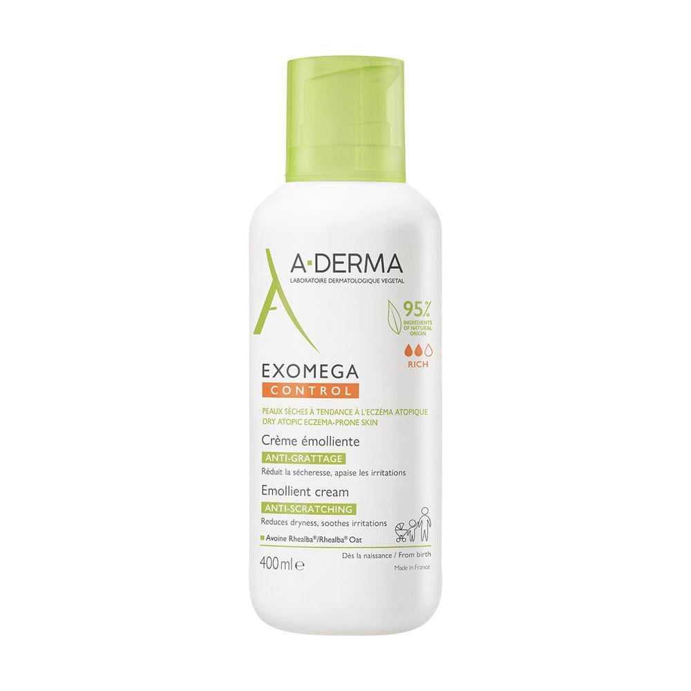 Крем для лица и тела смягчающий A-Derma Exomega Emollient Cream 400 мл Крем для лица и тела смягчающий A-Derma Exomega Emollient Cream 400 мл