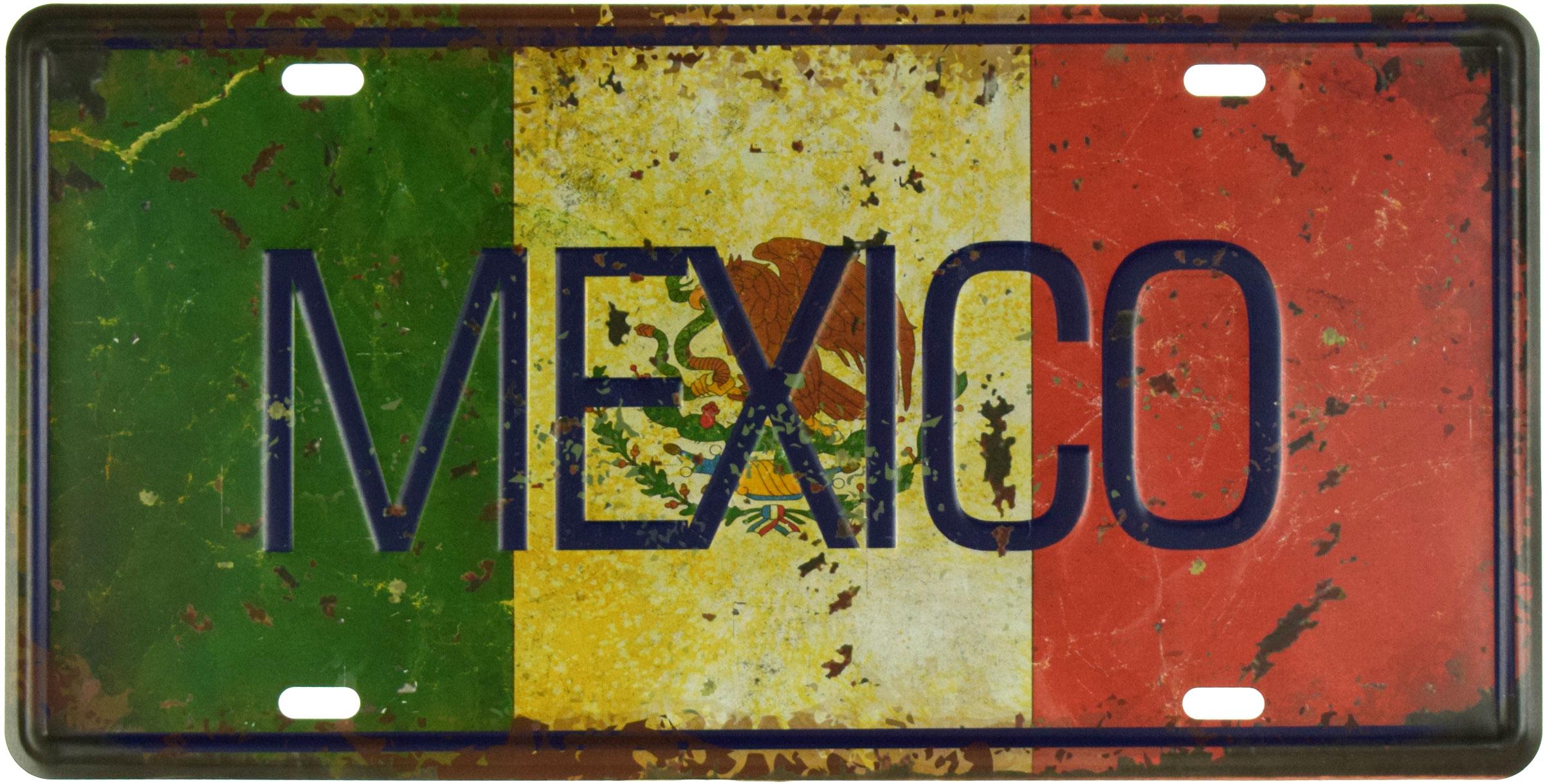 Табличка металева Мексика/Mexico 15x30 см
