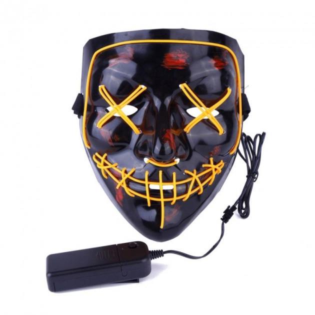 Світлодіодна маска SUNROZ Neon LED Mask Жовтий (SUN3166)