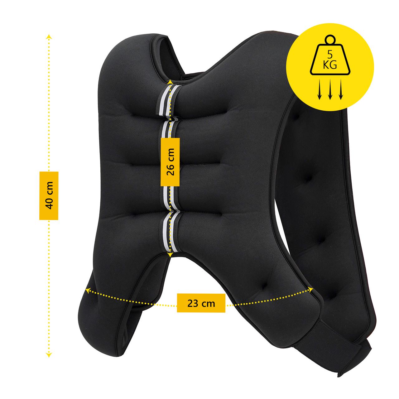 Жилет-обважнювач для тренувань Cornix Weight Vest XR-0343 5 кг Black (2375572293) - фото 5 Жилет-обважнювач для тренувань Cornix Weight Vest XR-0343 5 кг Black (2375572293) - фото 5