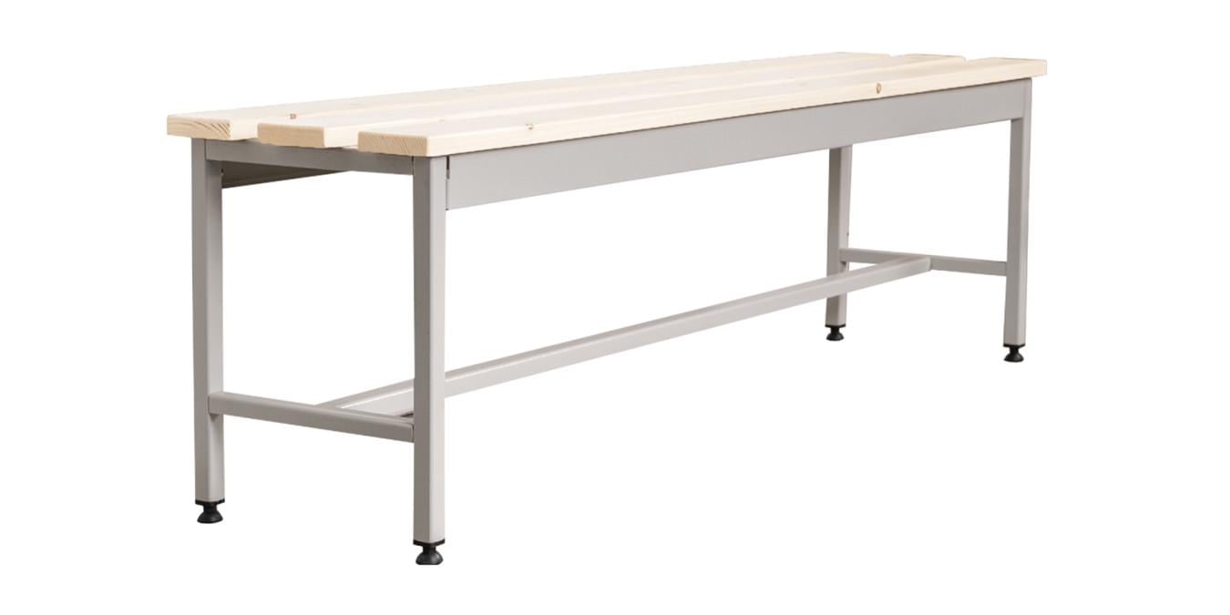 Скамейка гардеробная Галиндустрия ЛГ-1-150 для раздевалки с регулируемыми ножками Светло-серый (132-119-000004862)