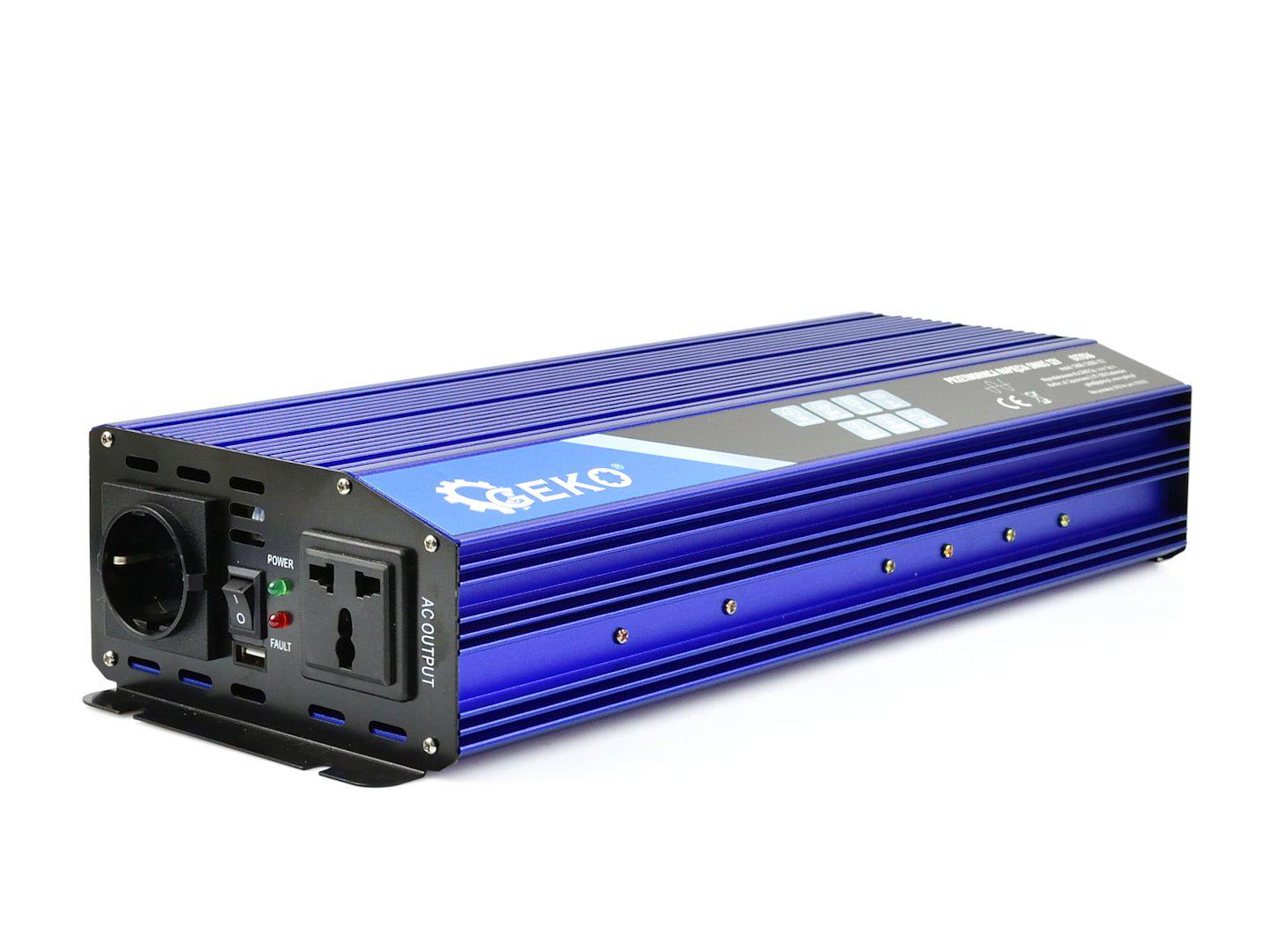 Преобразователь напряжения Geko G17016 SINUS 4000 Вт Синий - фото 2 Преобразователь напряжения Geko G17016 SINUS 4000 Вт Синий - фото 2