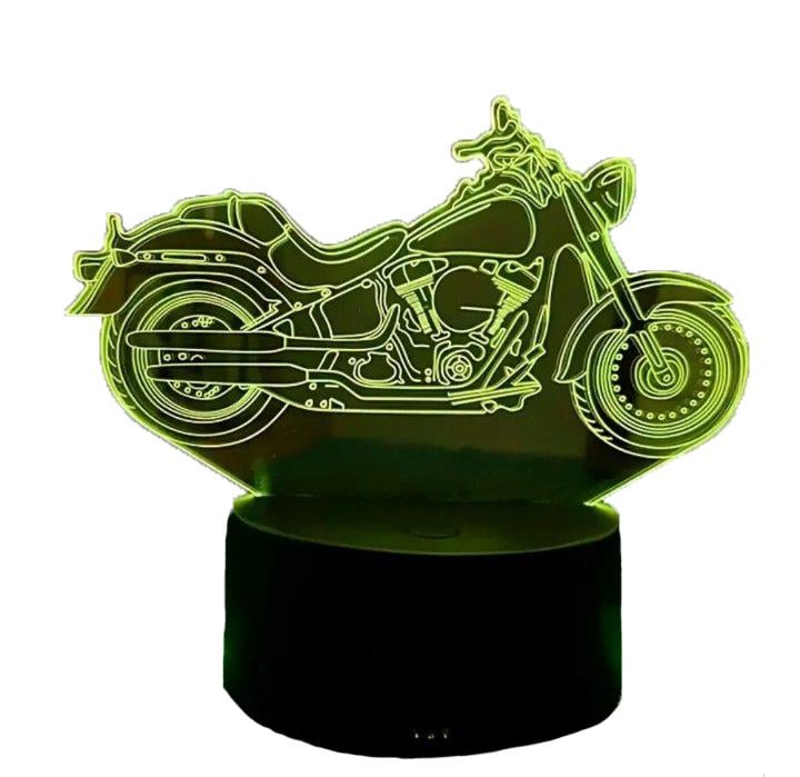 Светильник-ночник акриловый 3D Мотоцикл круизер 7 цветов (1050) Светильник-ночник акриловый 3D Мотоцикл круизер 7 цветов (1050)