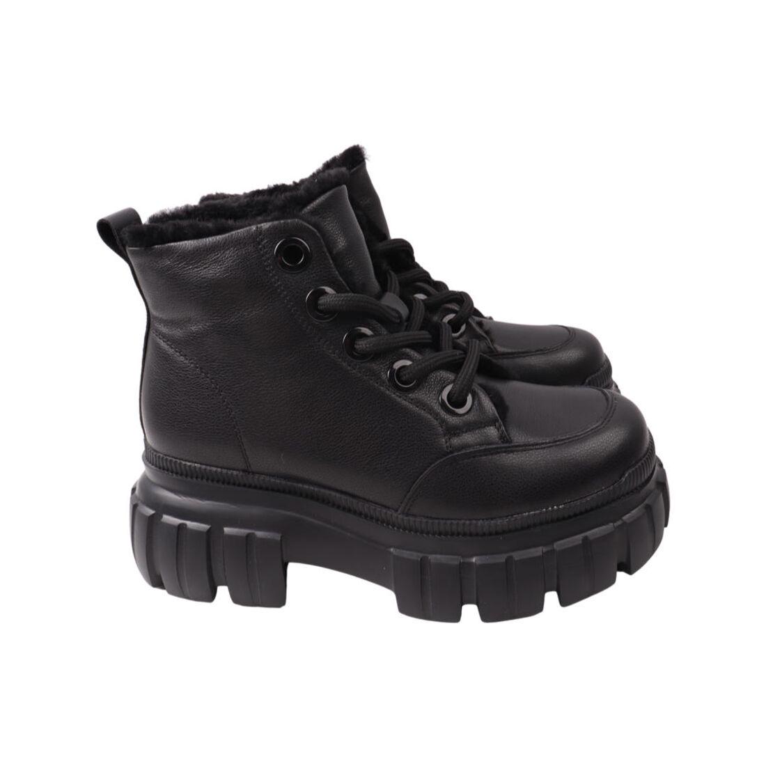 Ботинки женские Berisstini из кожи р. 38 Черный (49-22ZHC)