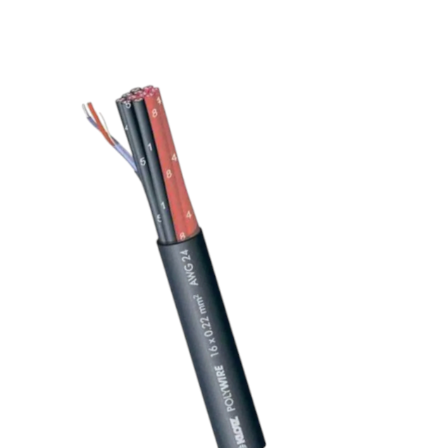 Мультикор студийный AWG24 0,22 мм2 эластичный экран каждой пары 12х7x0,20 мм D 14 мм 1 м Черный (000000393) - фото 3