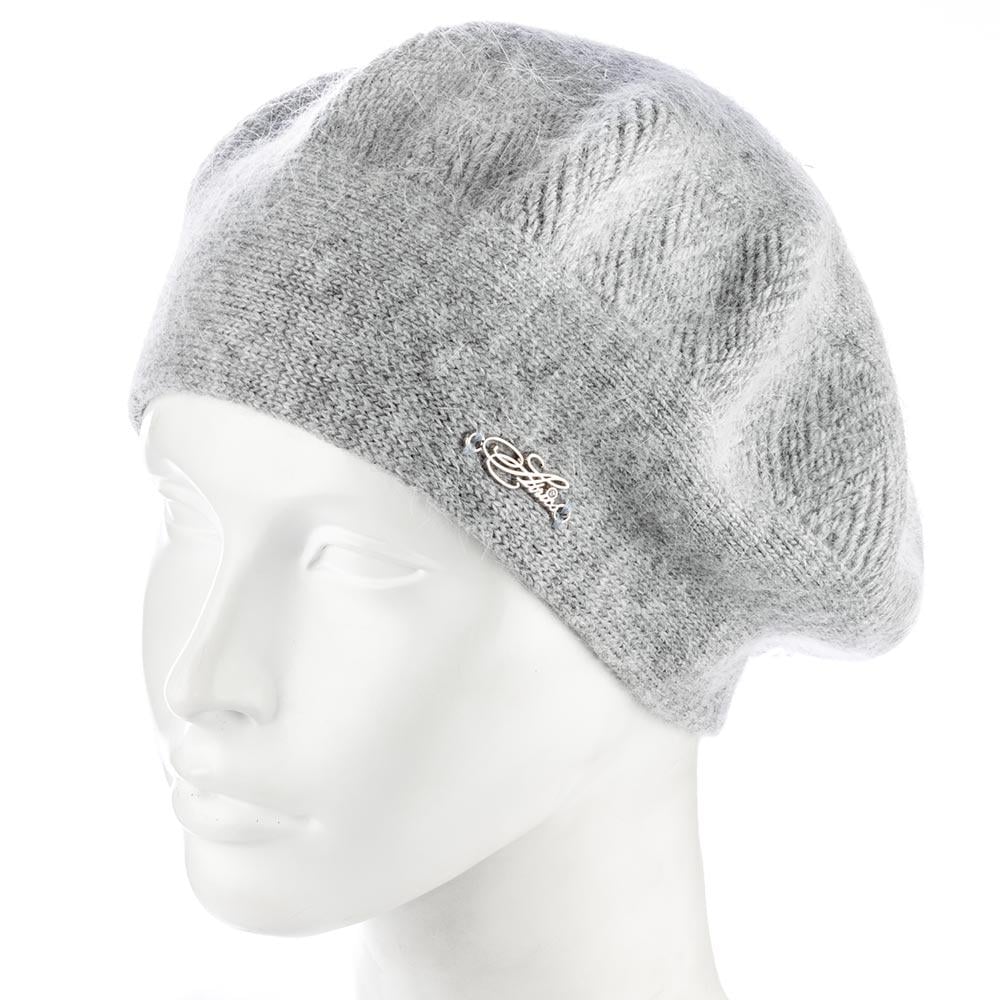 Берет женский Atrics WH878 двойной ангоровый Серый (157686)