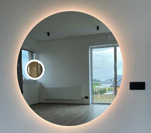 Зеркало для ванной комнаты с подсветкой LED Mirror Токио с линзой 100 см