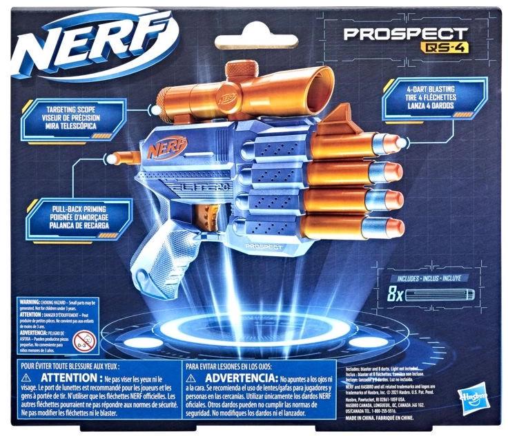 Бластер Nerf Elite 2.0 Prospect QS-4 - фото 3 Бластер Nerf Elite 2.0 Prospect QS-4 - фото 3