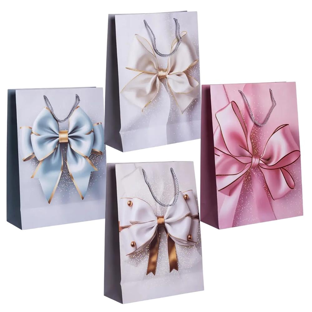 Подарунковий пакет із бантом 30х12х42 см 12 шт. (HP-10359-14) Подарунковий пакет із бантом 30х12х42 см 12 шт. (HP-10359-14)