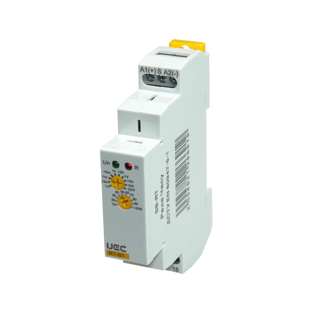 Реле времени UEC RT-B1/W240 16А 12-240В AC/DC 1 сек-10 дней задержка отключения 1 контакт (SB-RT-B1-ACDC12-240V)