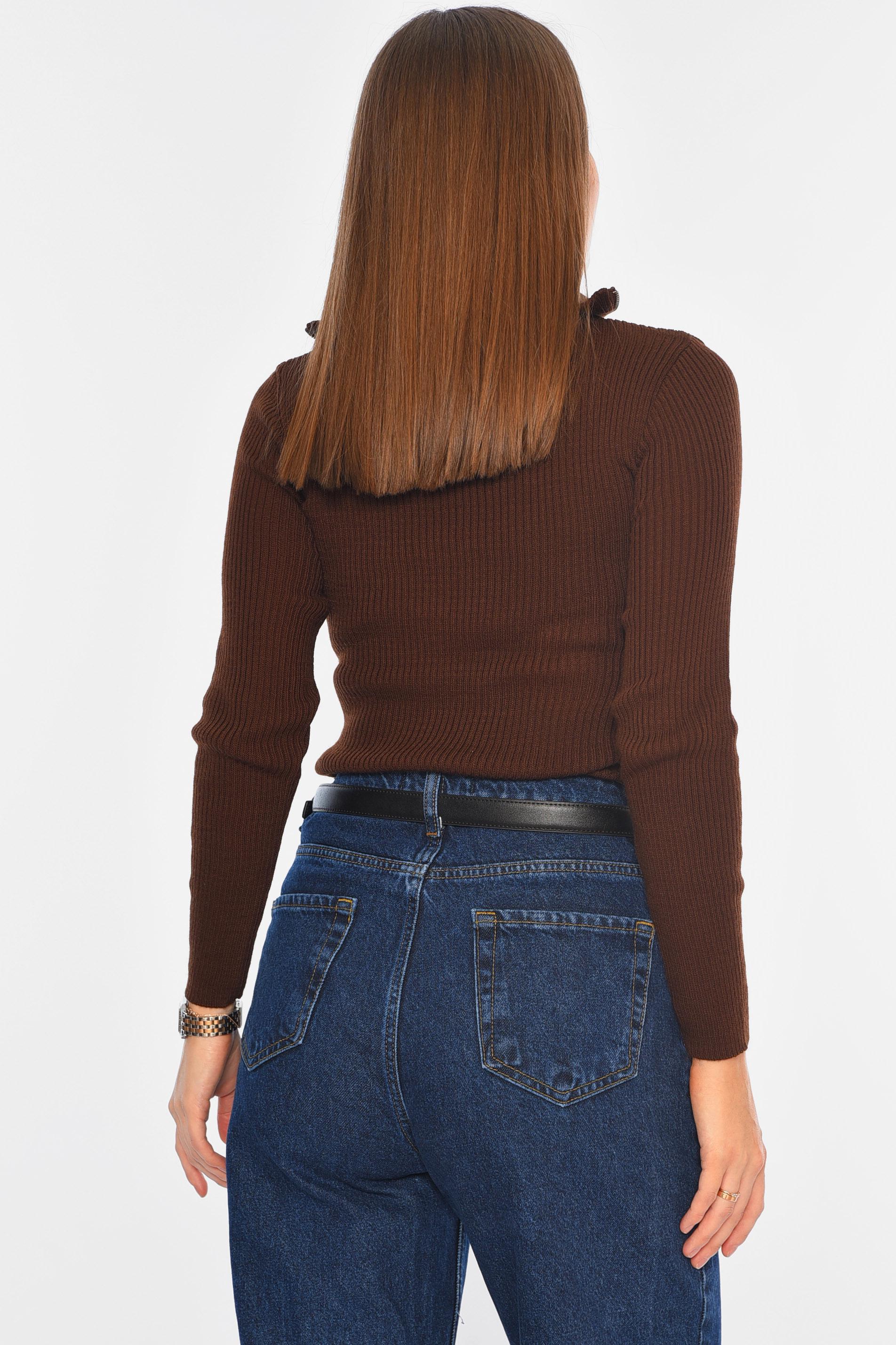 Гольф женский однотонный S-XL Коричневый (194559) - фото 3