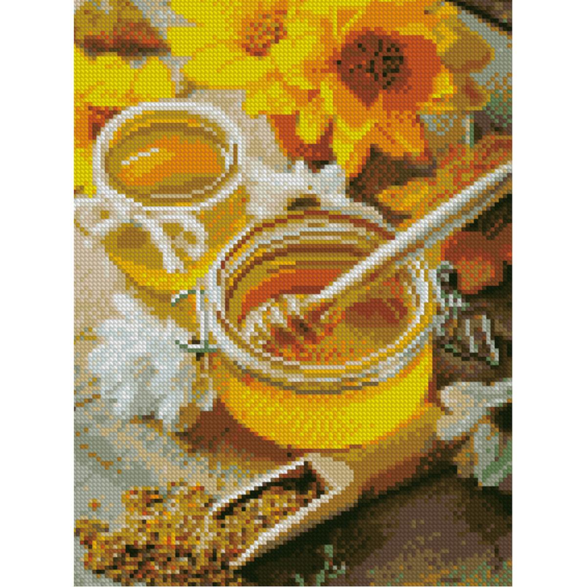 Алмазная мозаика Strateg Баночки с медом 30х40 см (Str-HX195)