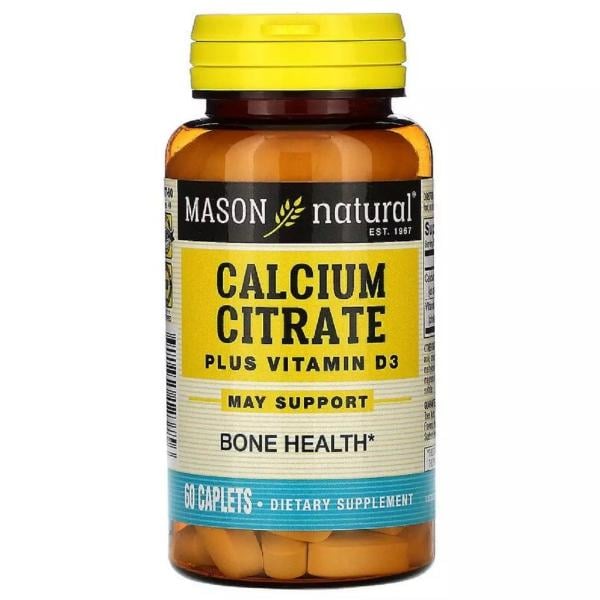 Витаминно-минеральный комплекс Mason Natural Calcium Citrate Plus Vitamin D3 60 капс. (000021080)