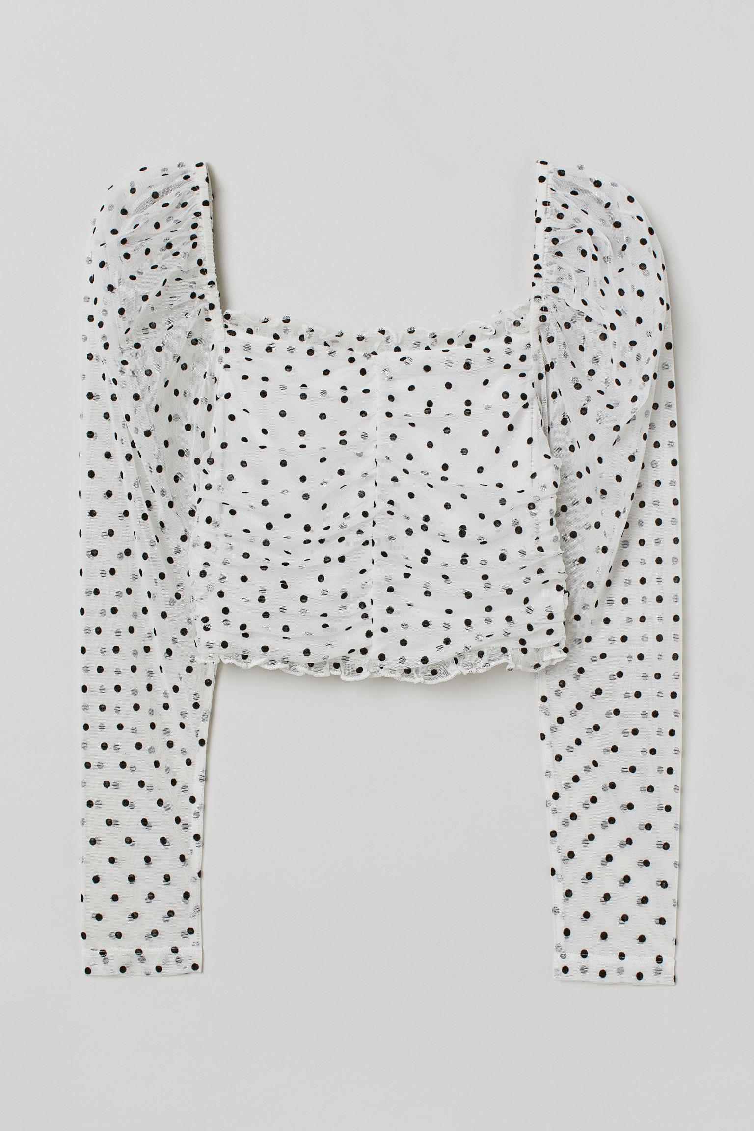 Топ с длинным рукавом р. 36 Белый (8981092ral)