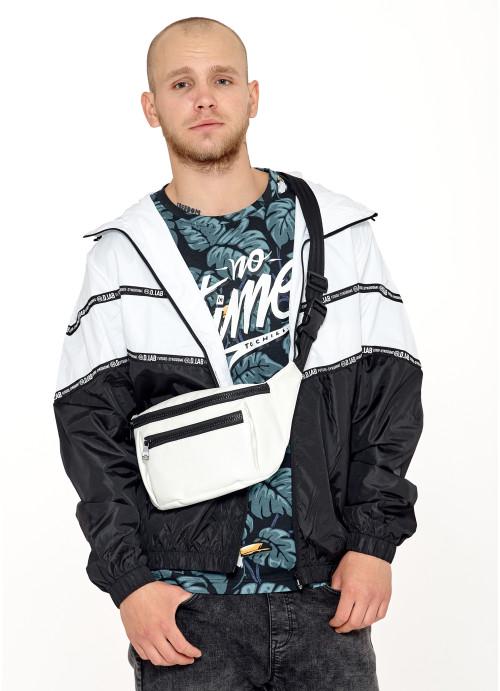 Поясная сумка мужская Sambag из экокожи Белый (800038617)