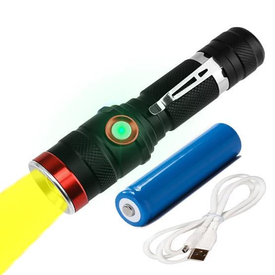 Фонарь ручной X-Balog BL-736Y USB с желтым светом/фокусировкой и клипсой (1860054062) - фото 2