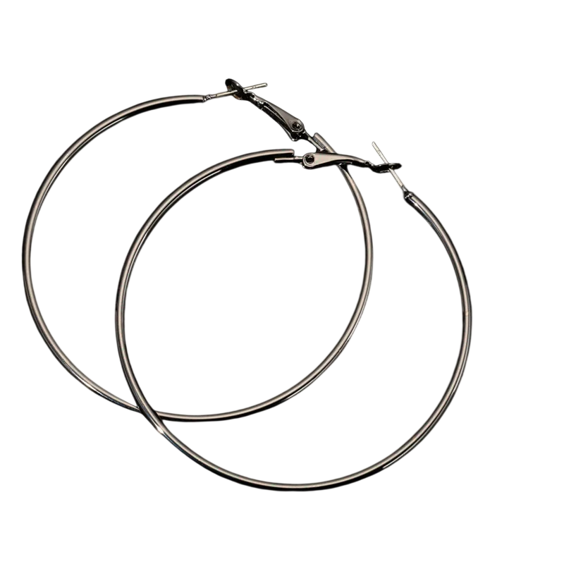 Сережки кільця Конго великі Чорний (1652804832)