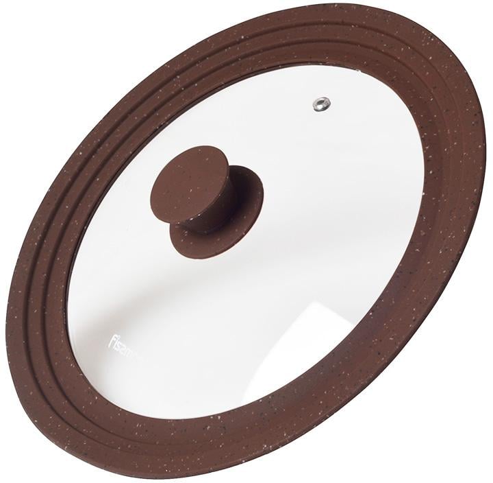 Кришка мультирозмірна Fissman Triplex скляна Ø 24/26/28 см Коричневий (FN-9964)