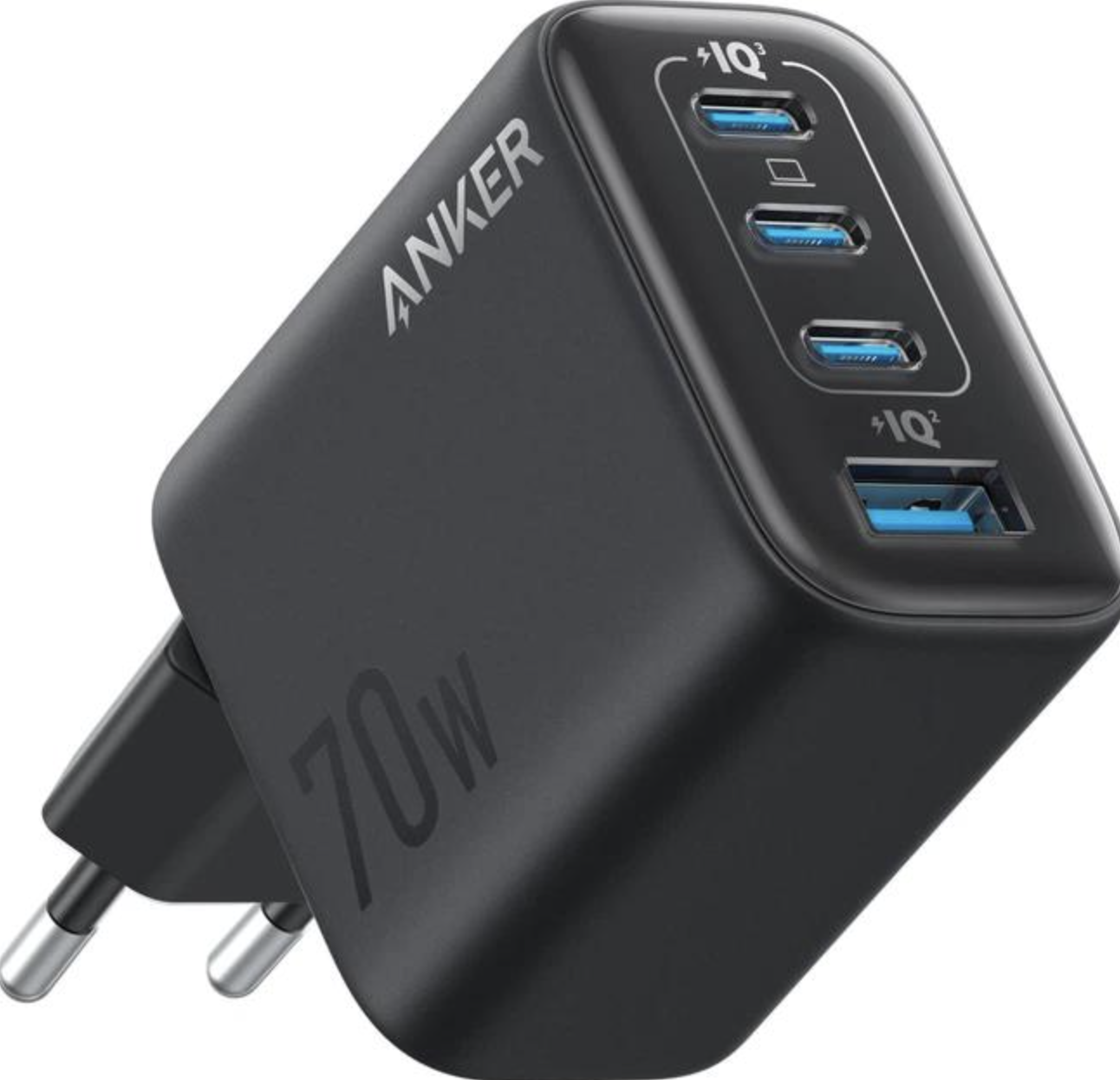 Зарядное устройство Anker Zolo Fast Charger 70W 3xUSB-C 1xUSB-A Black