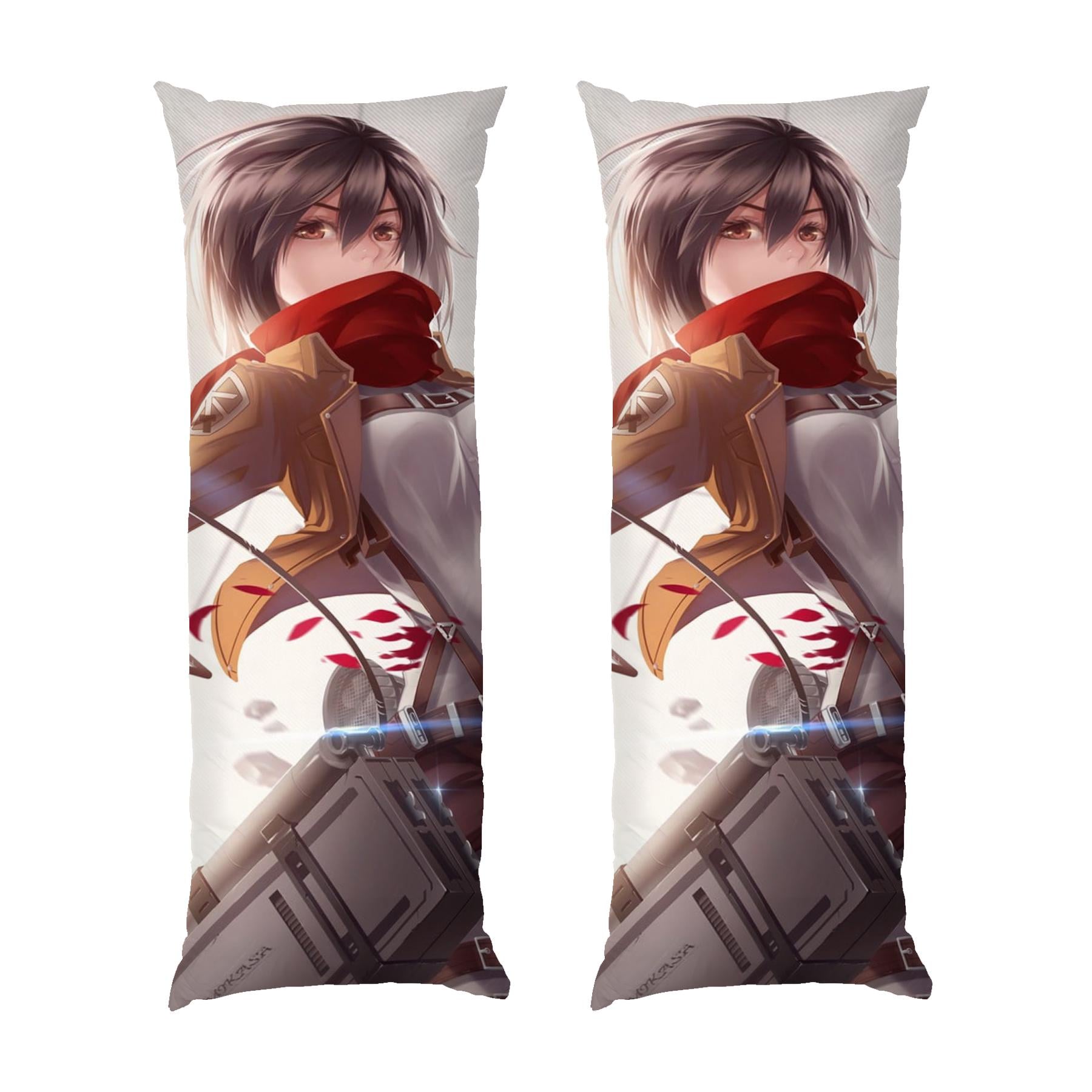 Подушка дакимакура Beautiful Mikasa Attack on Titan габардин 120х40 см (113348-1)