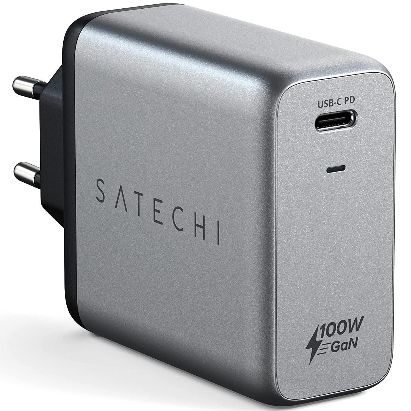 Адаптер питания для Macbook Satechi 100W USB-C PD Wall Charger Space Gray (ST-UC100WSM-EU)