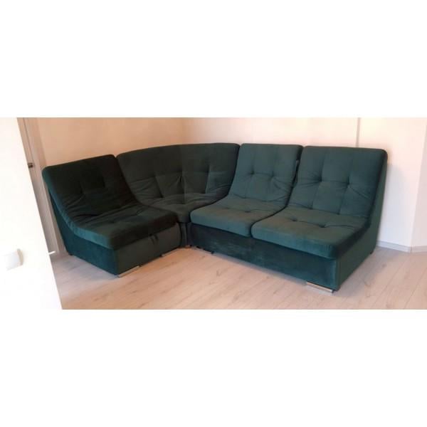 Диван угловой раскладной модульный Woody Сити дерево/ламинированная ДСП/ткань Изумрудный (45626) - фото 2 Диван угловой раскладной модульный Woody Сити дерево/ламинированная ДСП/ткань Изумрудный (45626) - фото 2