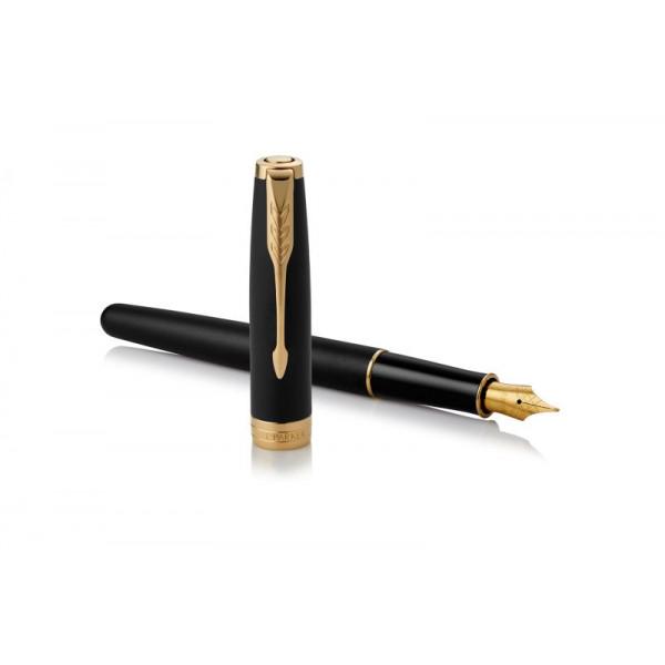 Ручка перьевая Parker SONNET 17 Matte Black Lacquer GT FP F 84 811 16324