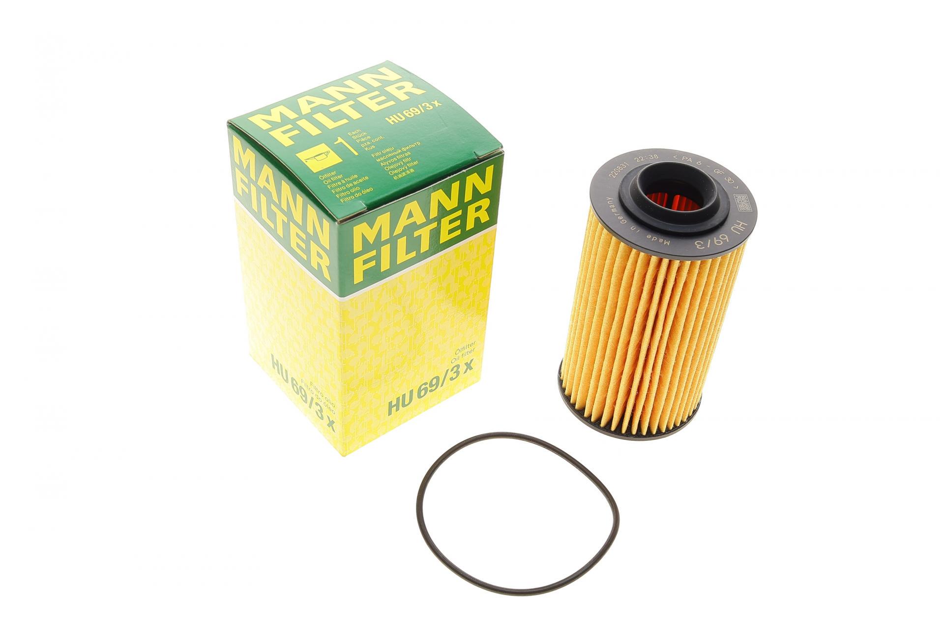 Фильтр масляный Mann-Filter для Opel Vectra C/Insignia 2,8 V6 05-17 (HU 69/3 X)