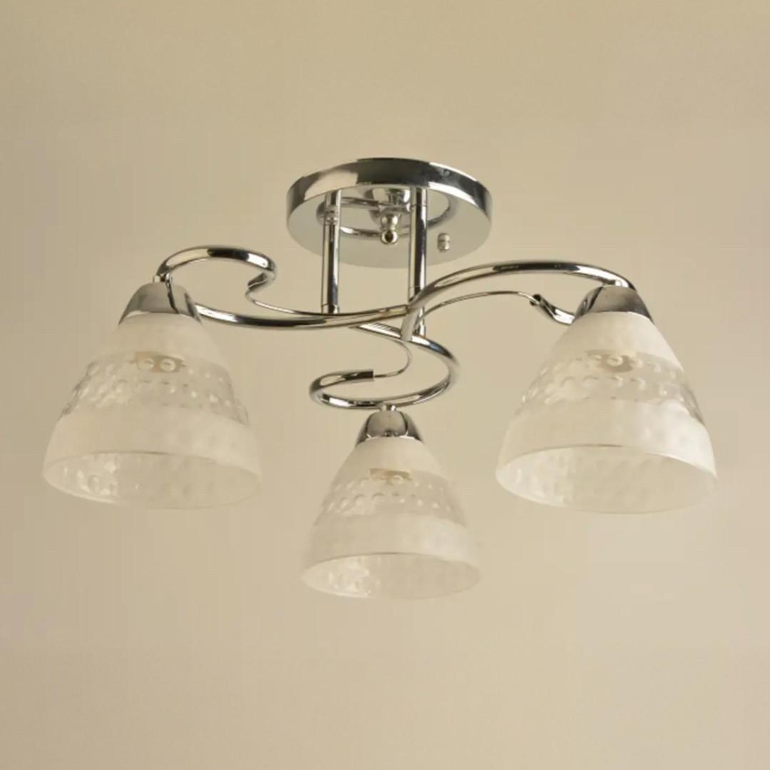 Люстра Sirius на три плафони під лампу Е27 Хром (Л 8065/3)