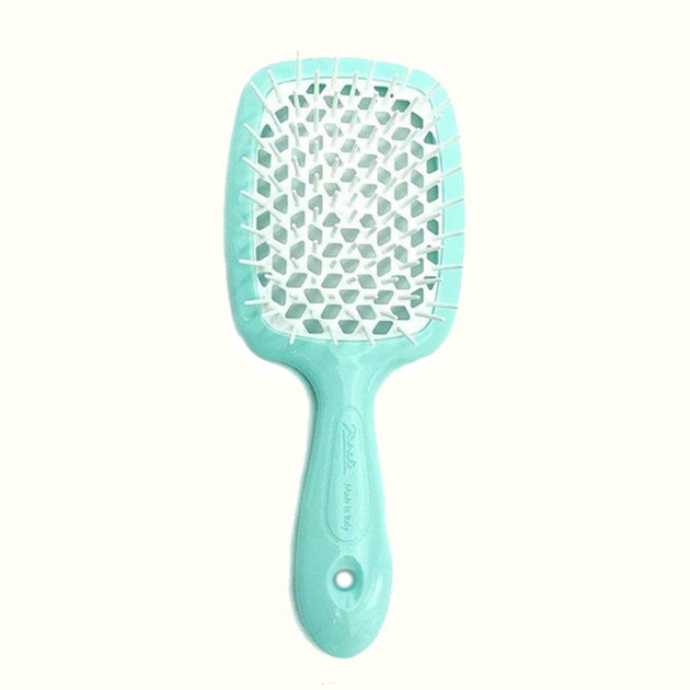 Гребінець для волосся JANEKE Small Superbrush Tiffany/White (8006060650133)