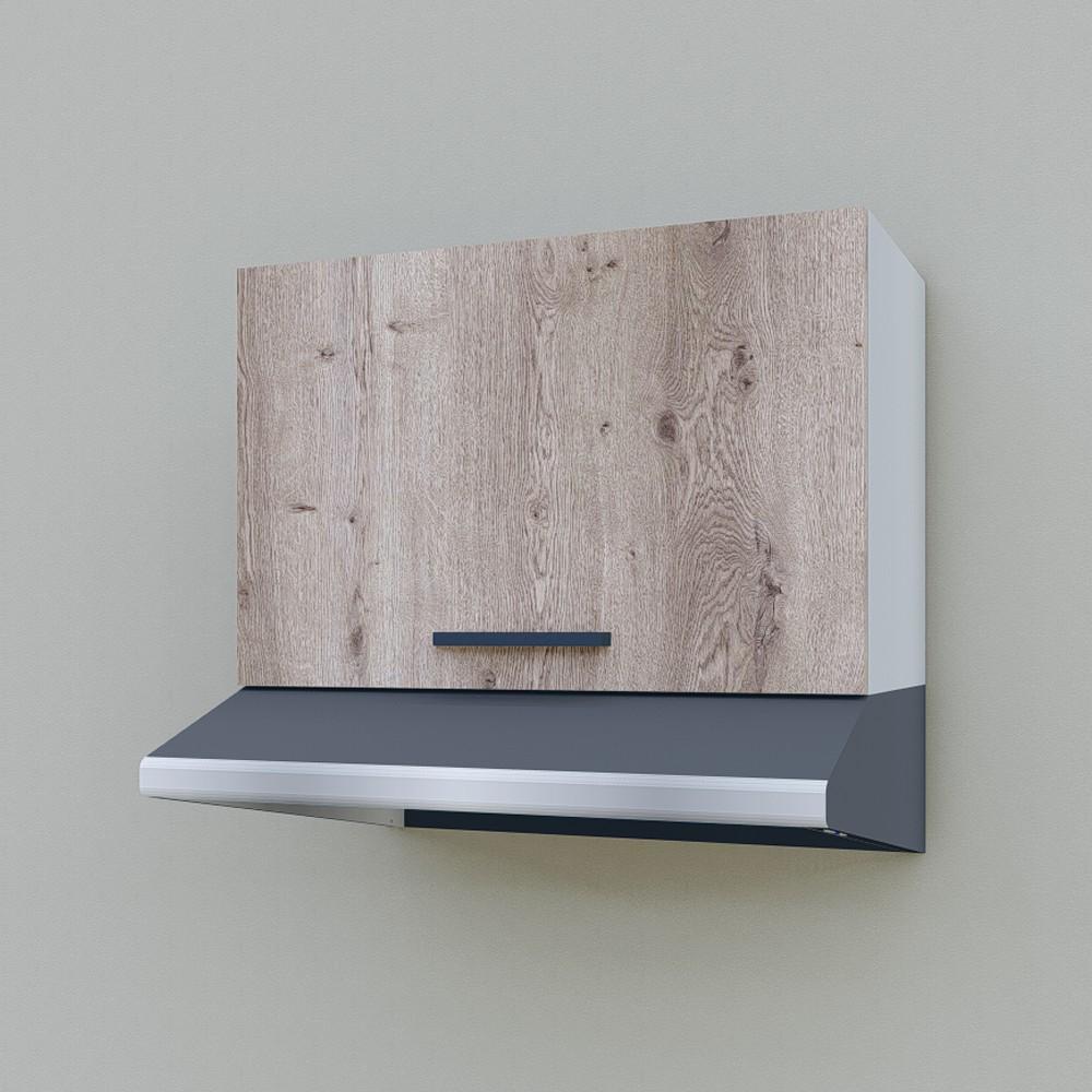 Шкаф навесной Opendoors МП2 для кухни под вытяжку 600 мм Аликанте/Светлый серый (МП2/4) - фото 2