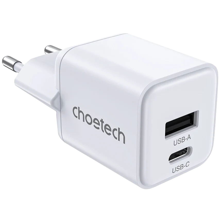 Адаптер Choetech PD5012 mini White PD30W GAN A+C (3055406181)