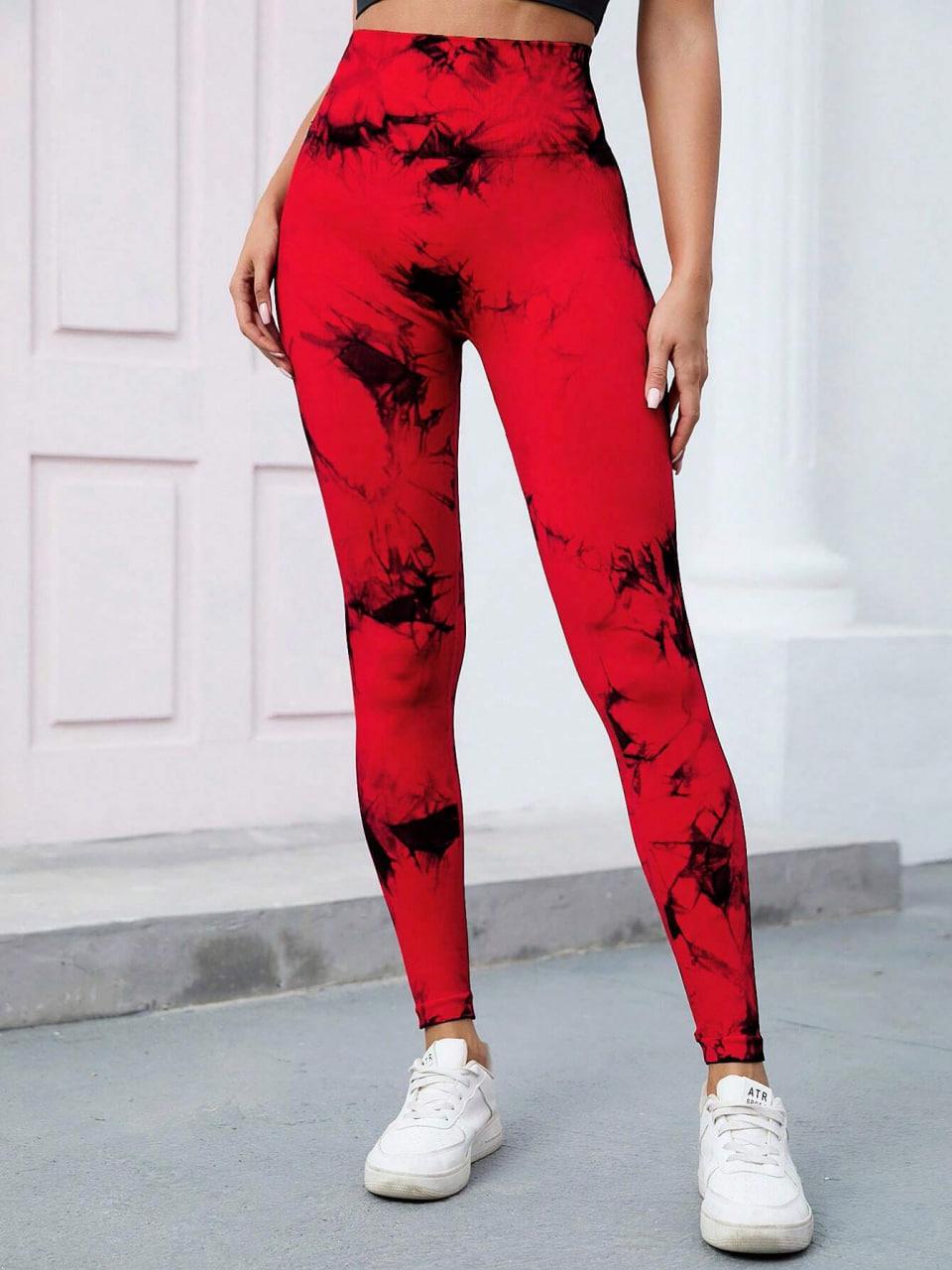 Лосины спортивные женские с эффектом push-up для фитнеса и тренировок в зале XL Красный (70041XL)