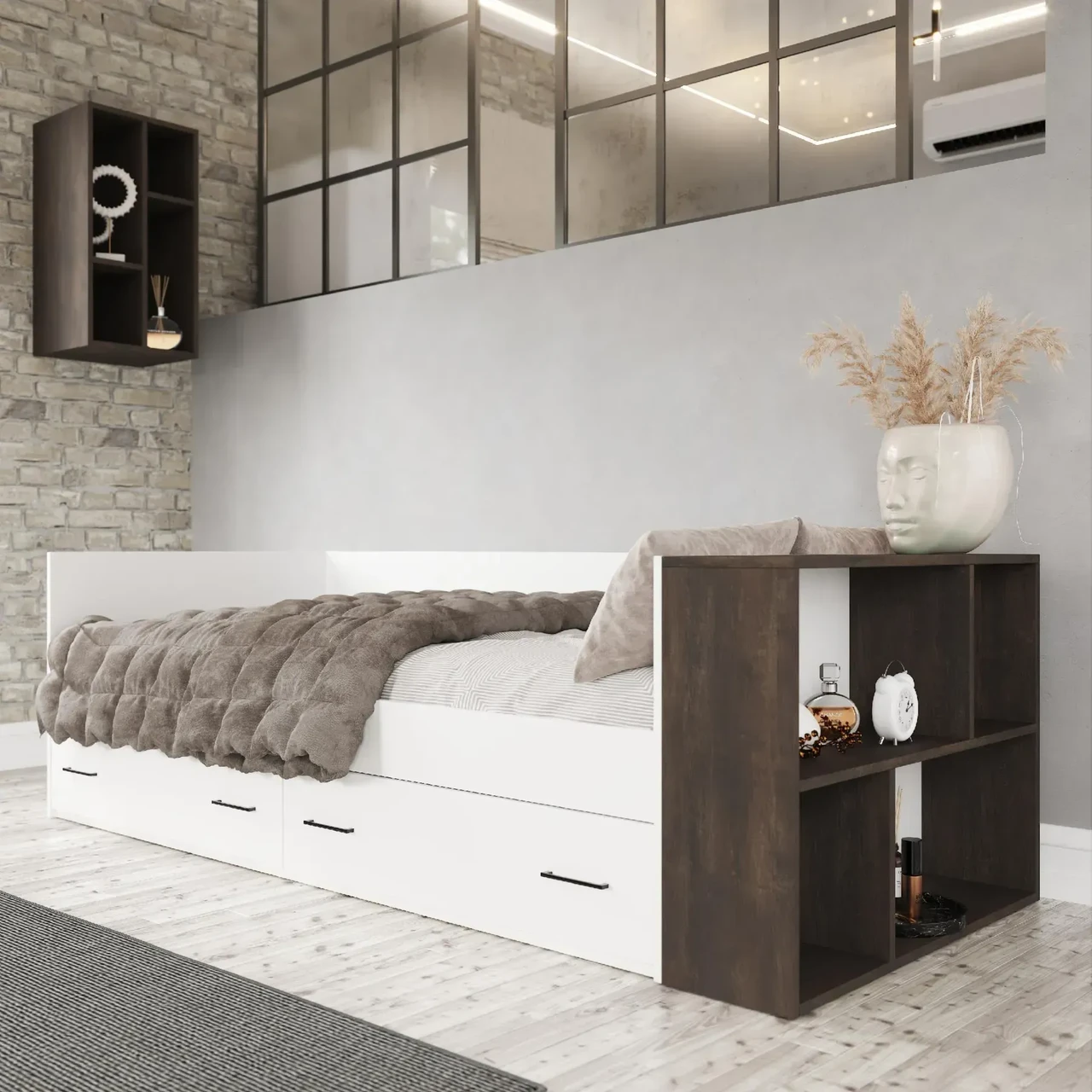 Полиця приставна Kontinent Т-9 93,4х25х70 см Дуб Крафт Білий (86922288) - фото 4 Полиця приставна Kontinent Т-9 93,4х25х70 см Дуб Крафт Білий (86922288) - фото 4