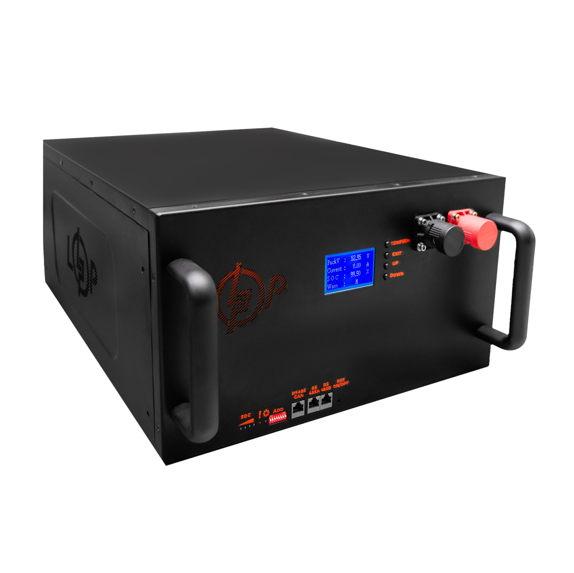 Аккумулятор LP LiFePO4 25,6V-280 Ah 7168Wh BMS 200A/100А LCD металл Smart RM RS485/CAN