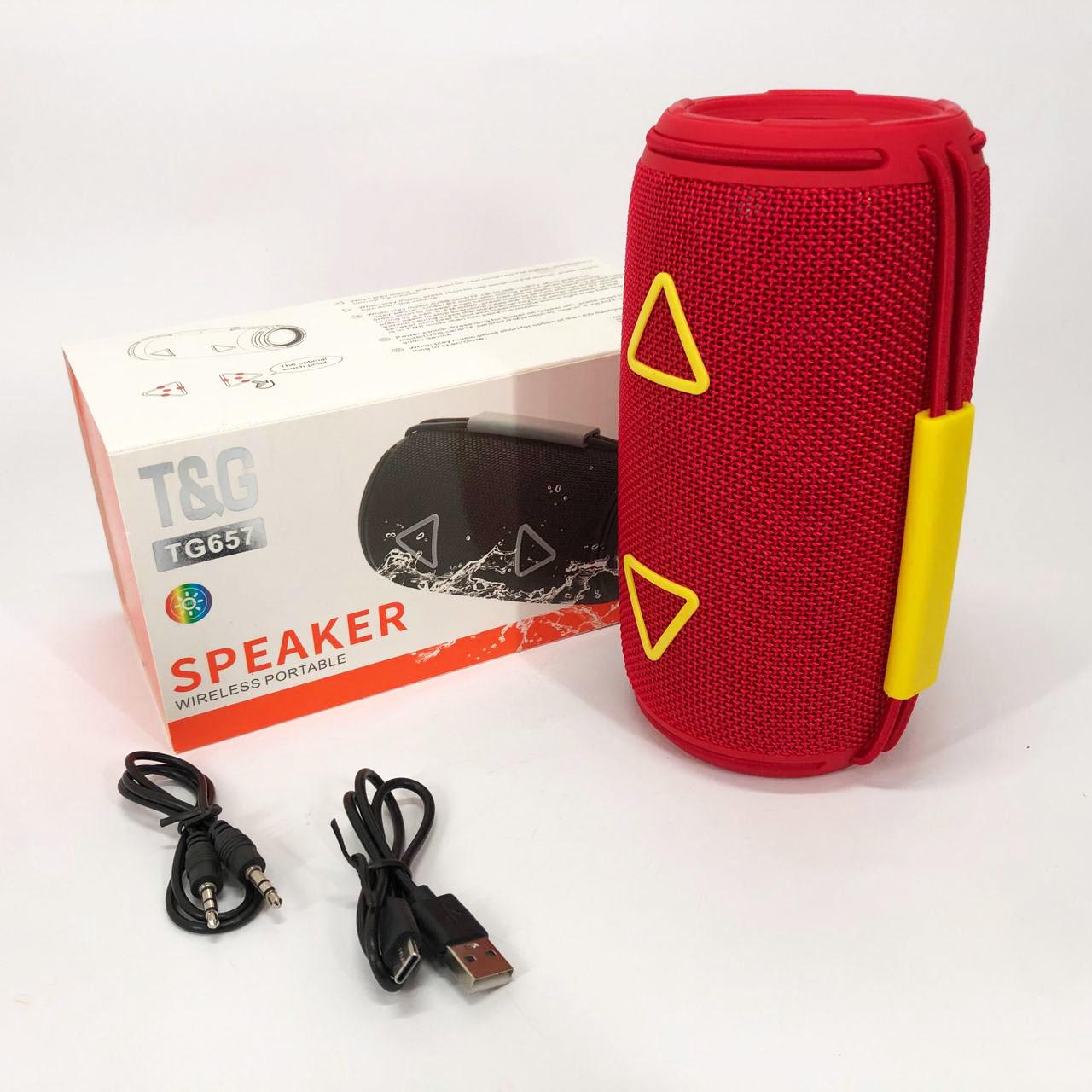 Колонка Bluetooth TG657 з RGB підсвічуванням 1500 mAh Червоний - фото 3