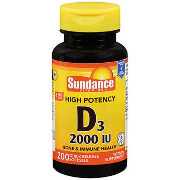 Витамин Vitamin D3 2000 IU 200 Quick Release Softgels
