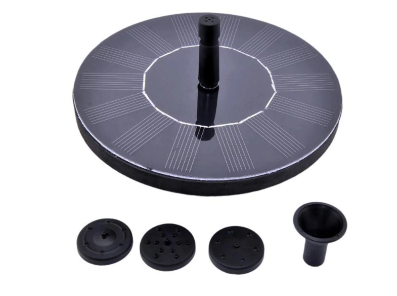 Фонтан на солнечной батарее 160 мм 5 насадок (998392228)