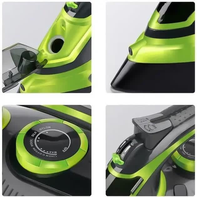 Утюг Sokany SK-11015 с керамическим покрытием 2400 Вт Черный с зеленым (29586436) - фото 5 Утюг Sokany SK-11015 с керамическим покрытием 2400 Вт Черный с зеленым (29586436) - фото 5