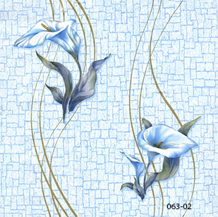 Обои тисненные Эксклюзив Люкс на бумажной основе 0,53х10,05 м Голубой (063-02)