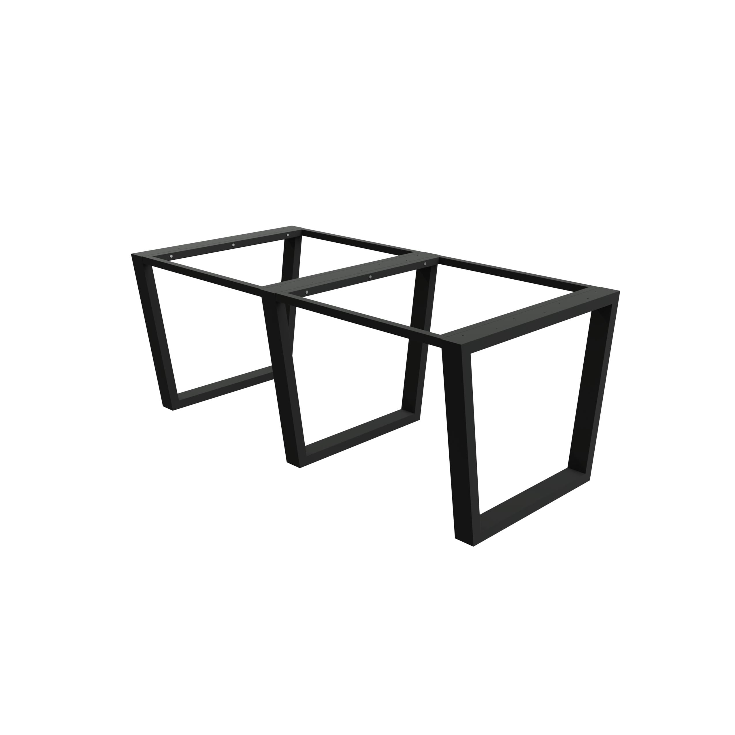 Каркас для стола Lofty Company Трапеция МАХ Серия металлический 34 ширина 1800х900х700 мм Черный