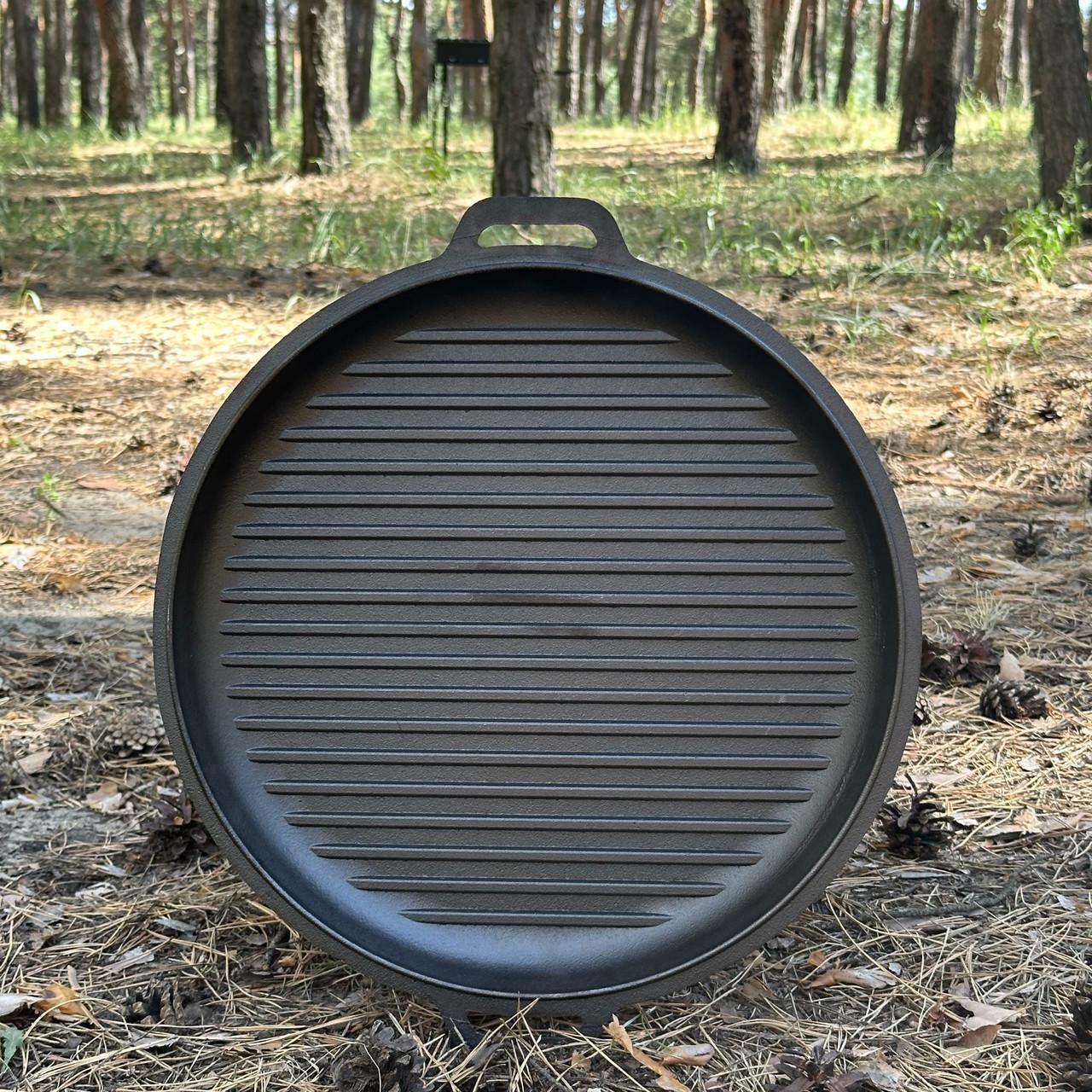 Сковорода WOK-08КС чугунная с крышкой-сковородкой гриль 8л 42х36х18 см (W36-3) - фото 4 Сковорода WOK-08КС чугунная с крышкой-сковородкой гриль 8л 42х36х18 см (W36-3) - фото 4