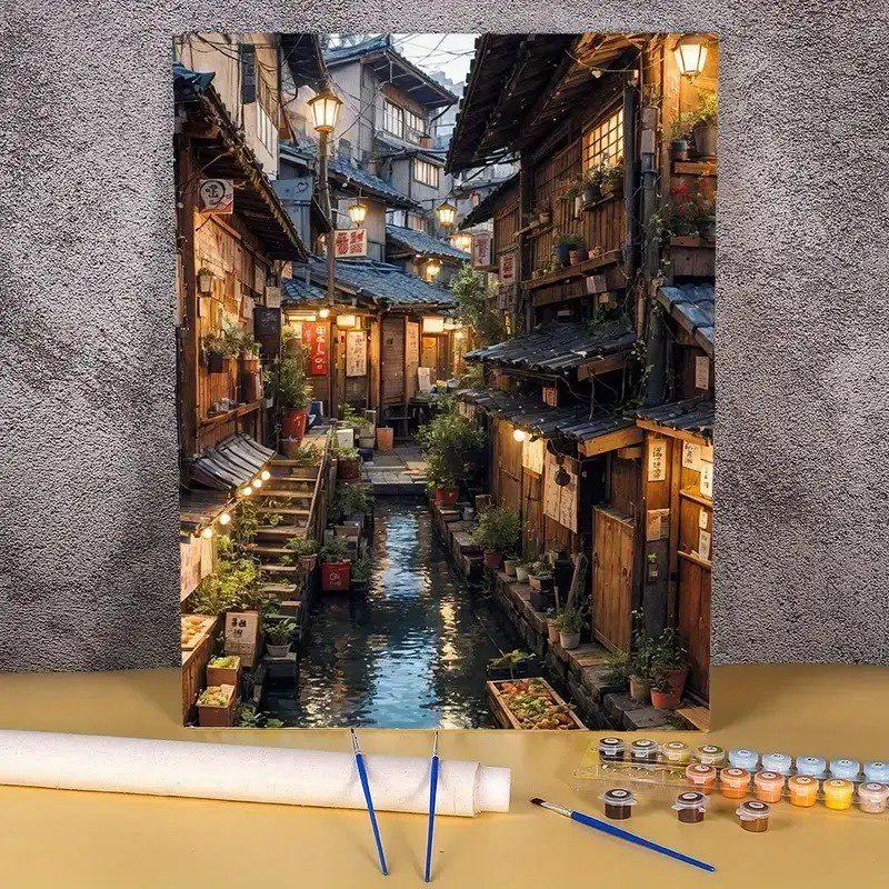 Картина по номерам водяной город холст без рамки 40x50 см (34580830)