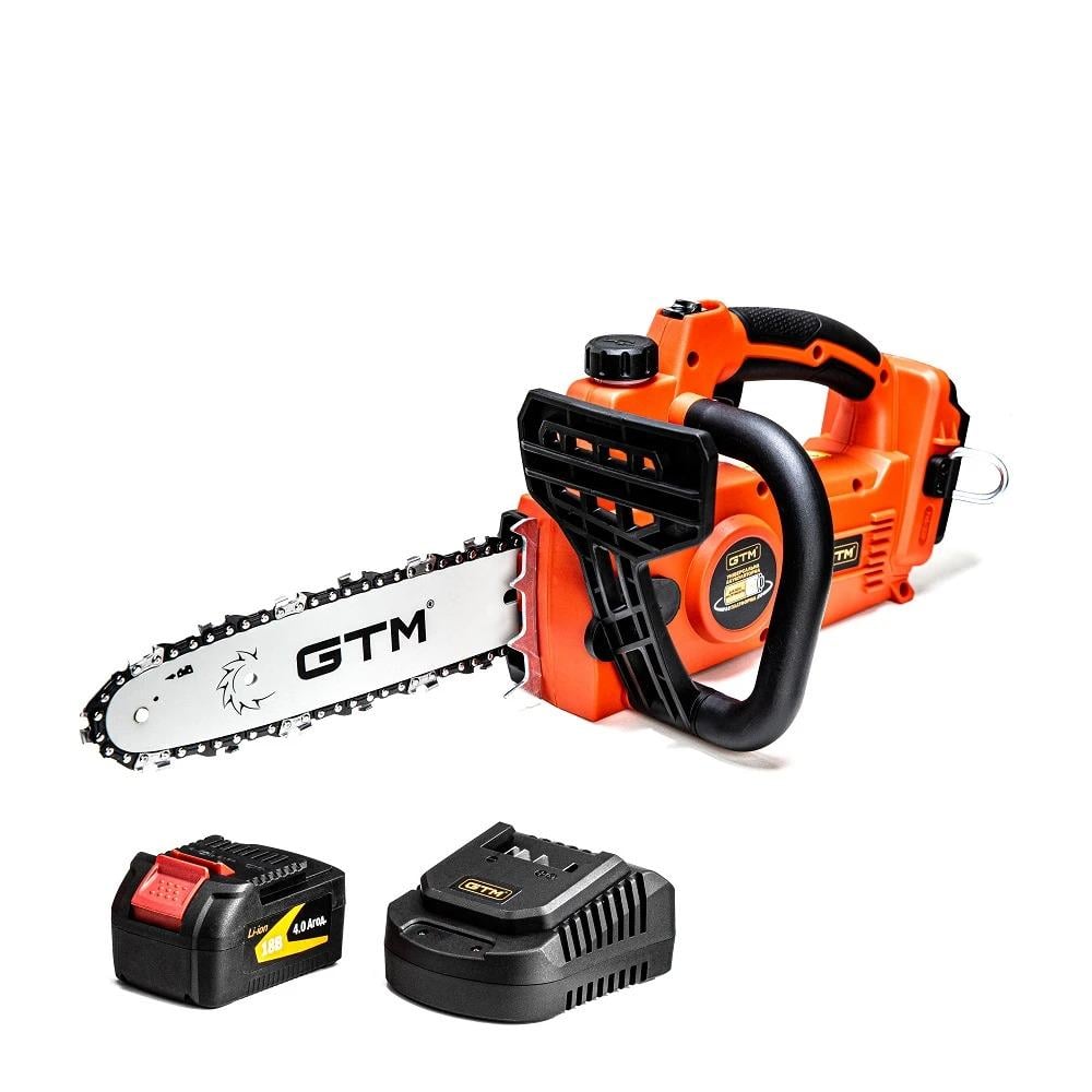 Пила ланцюгова акумуляторна GTM CS18/250BL 25 см 10 м/с BL 18V комплект