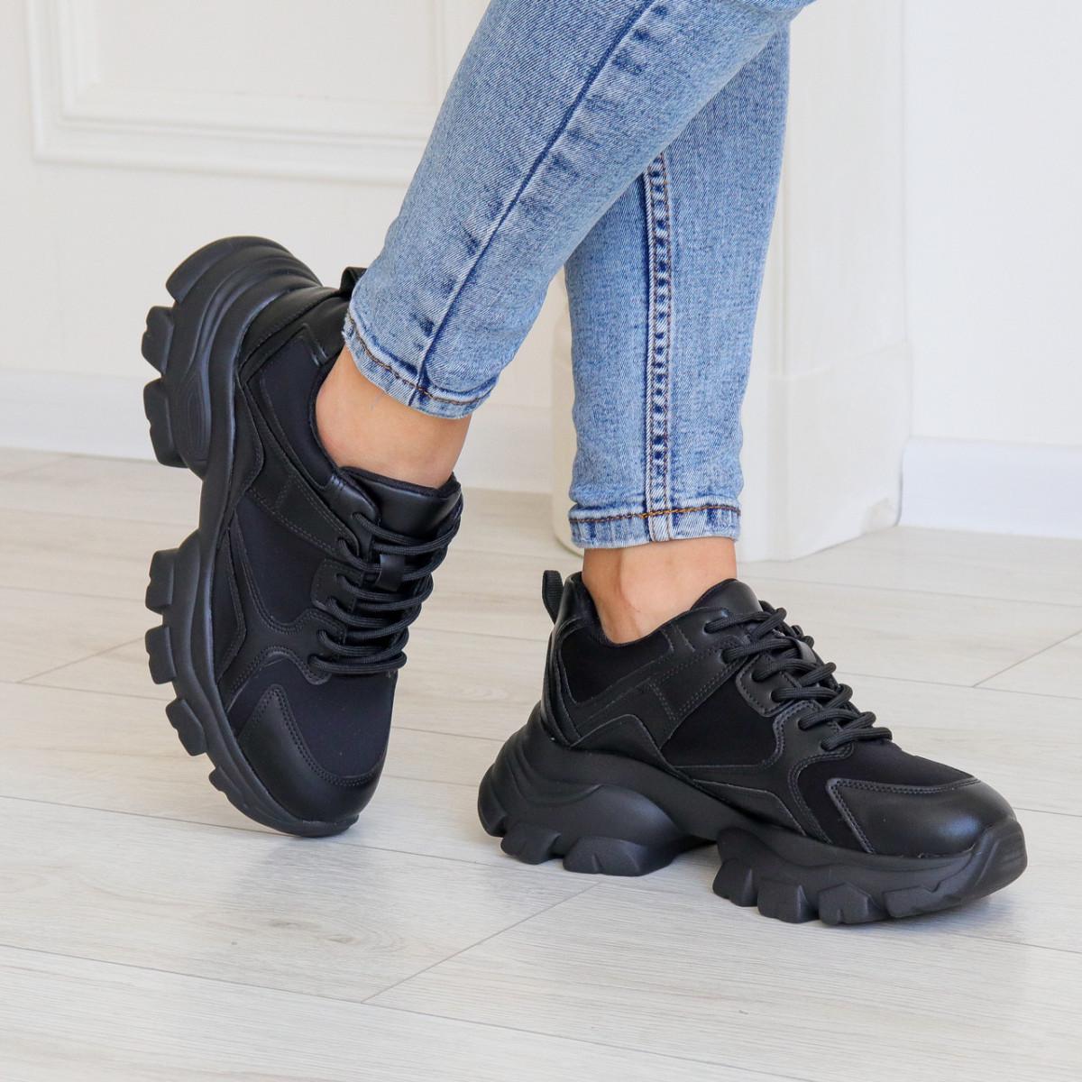 Сникеры женские Fashion р. 37 23,5 см Черный (3217)