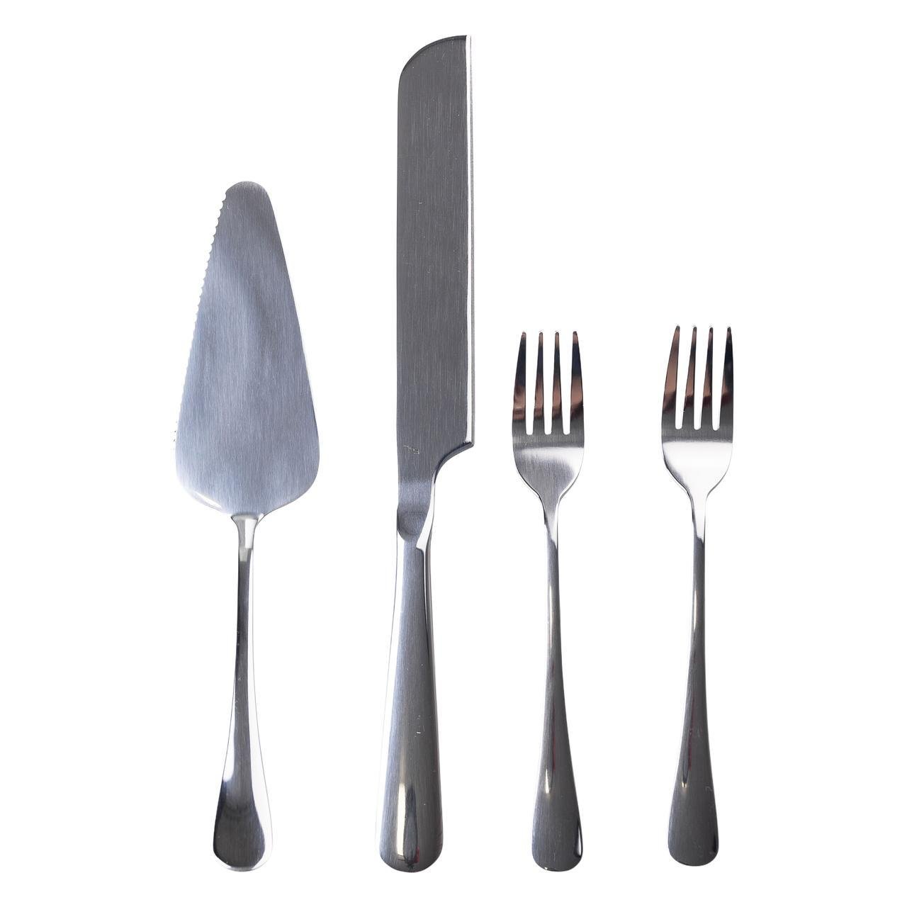 Набор приборов для свадебного торта 4 пр. из нержавеющей стали Хром (HP-20-52) Набор приборов для свадебного торта 4 пр. из нержавеющей стали Хром (HP-20-52)