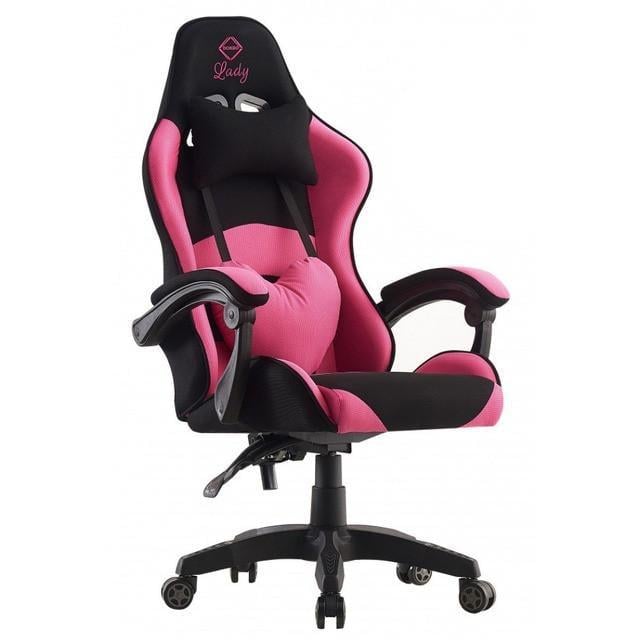 Кресло геймерское Bonro Lady 806 Черно-розовый (2847093553)