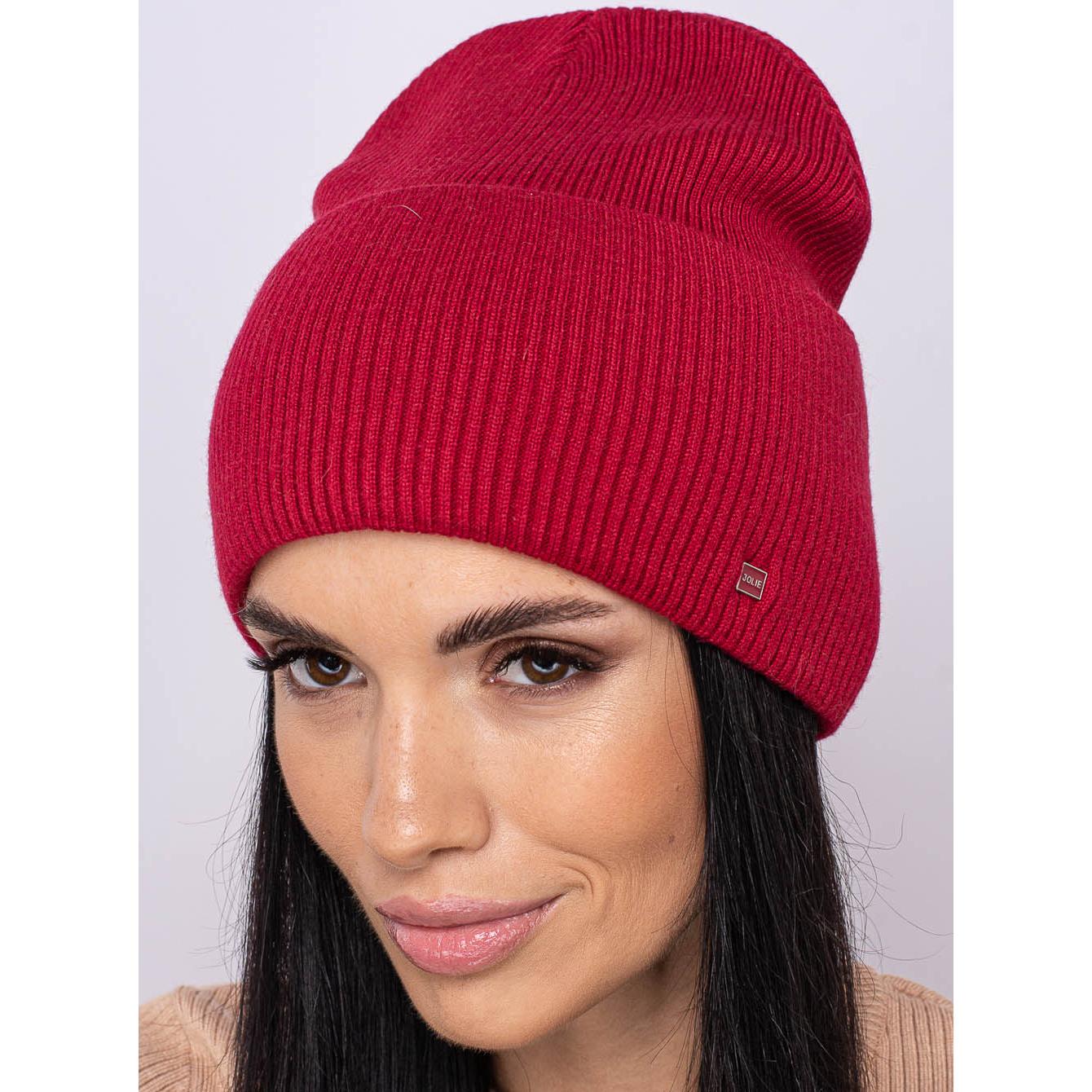 Шапка женская шерстяная Leks Факт one size Красный