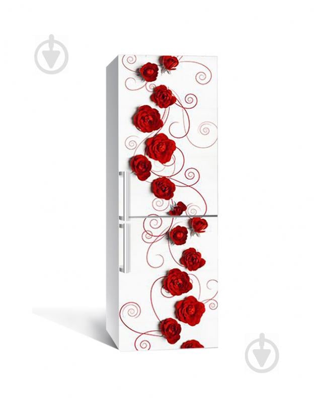 Наклейка на холодильник Zatarga «Вензель в бутонах» 650х2000 мм виниловая 3Д наклейка декор на кухню
